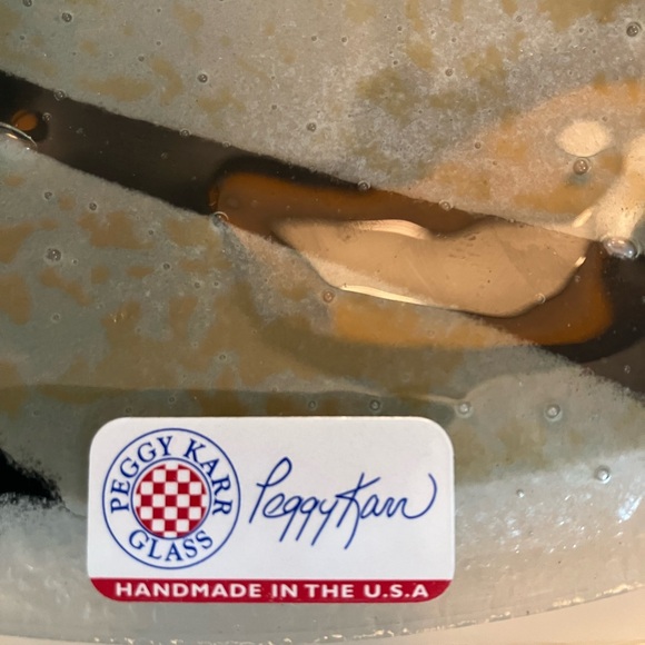 Peggy Karr Handmade Multicolored Glass Plate - Picture 4 of 5